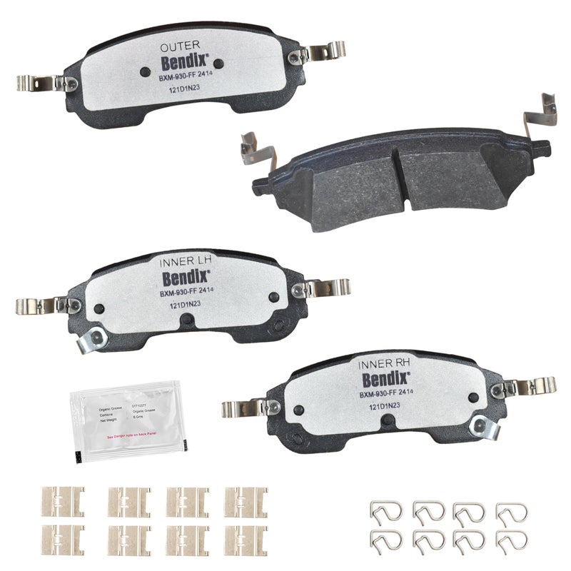 Bendix Fleet Metlok MKD2414FM Semi-Metallic Rear Brake Pads for Ford Bronco 2023-2021 - Image 1